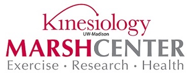 Marsh Center banner with Kinesiology Dept. logo